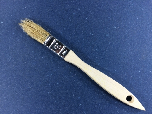 Einfacher Flachpinsel 15mm breit helle Borstenmischung