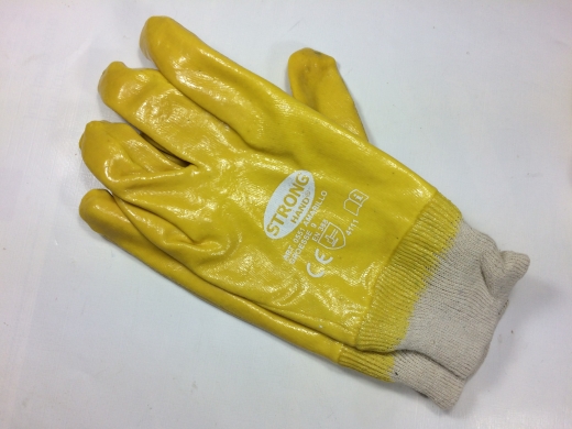 12 Paar Handschuh Nitril Amarillo Gr.9 vollbeschichtet