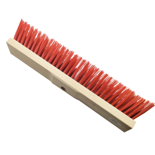 Straßenbesen 50cm Hartholz PVC rot