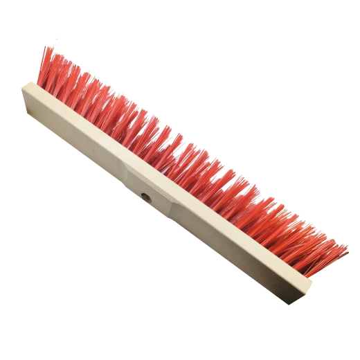Straßenbesen 60cm Hartholz PVC rot